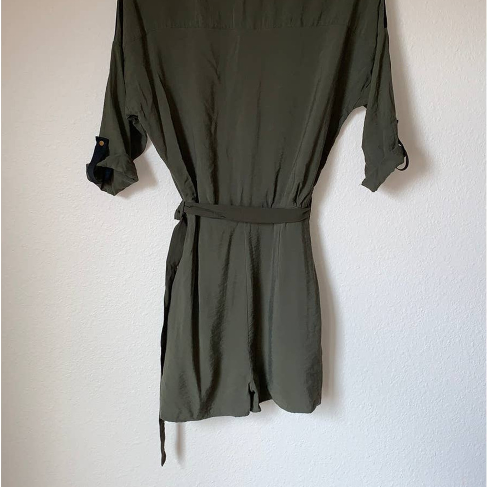 {Zara Basic} Army Green Romper - image 6